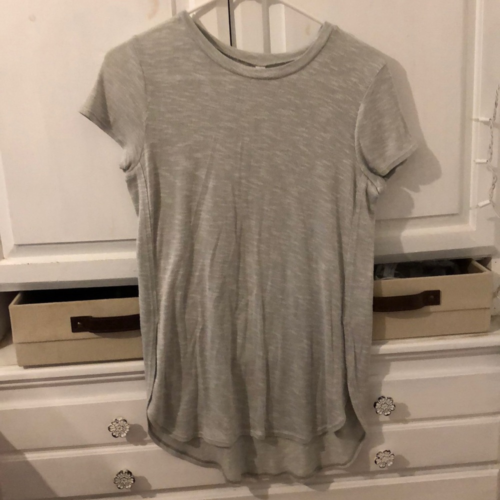 Silver Short Sleeve Top